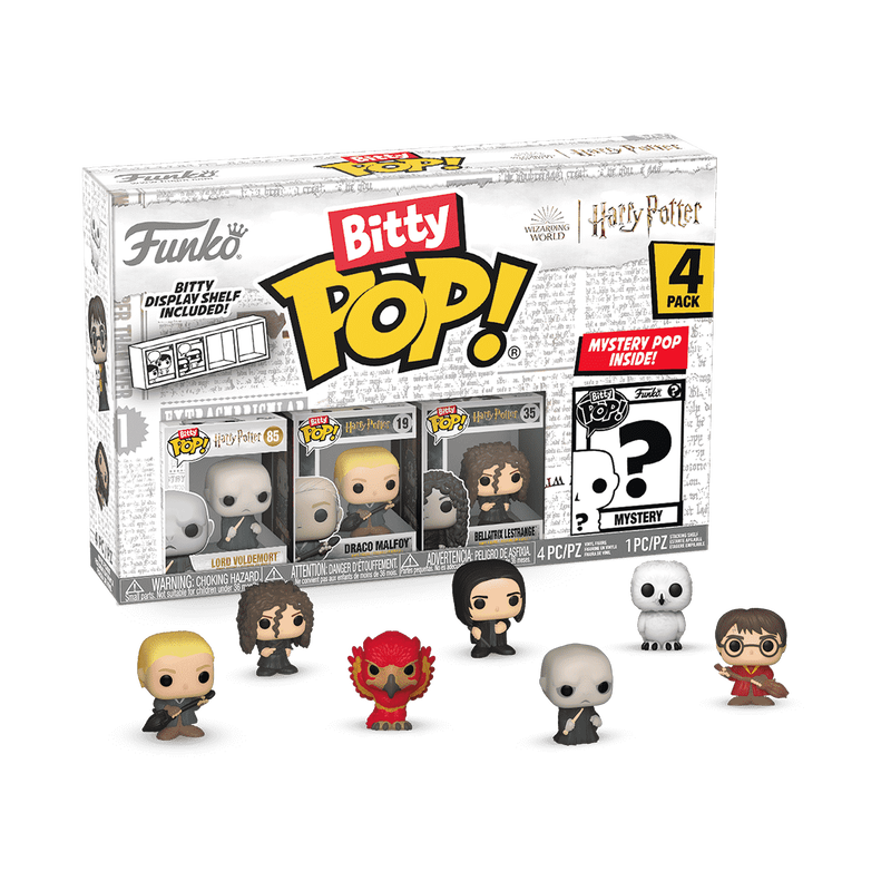 HARRY POTTER - SET OF 4 BITTY POP! - VOLDEMORT - DRACO - BELLATRIX