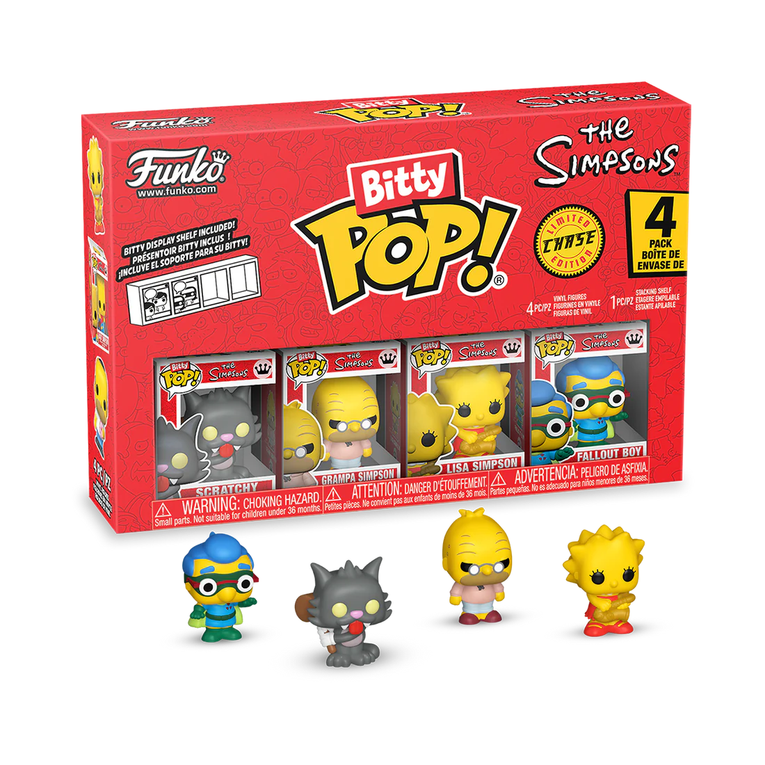 Les Simpsons Bitty Pop! - Scratchy - Grand-Père Simpson - Lisa Boîte