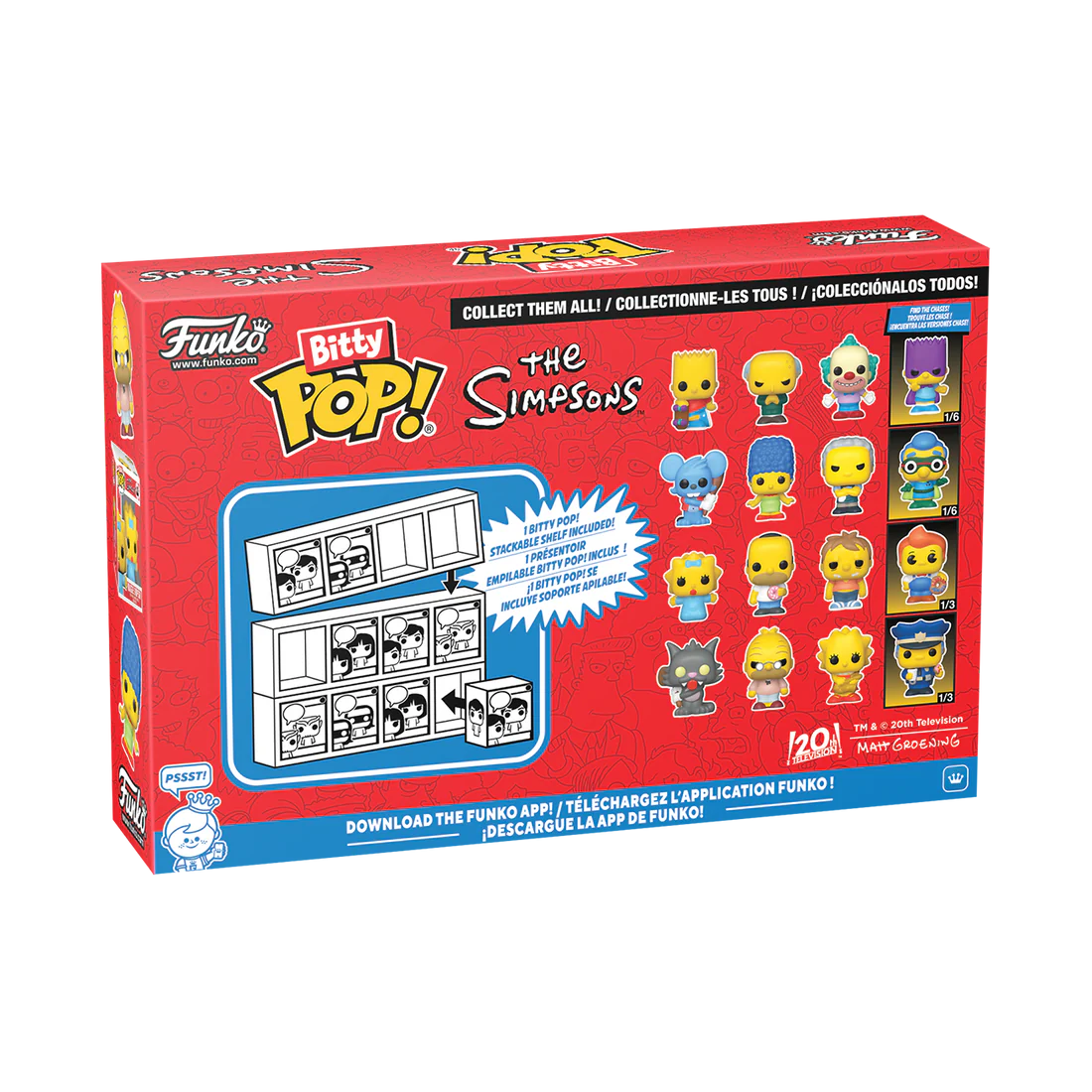 Les Simpsons Bitty Pop! - Scratchy - Grand-Père Simpson - Lisa Boîte