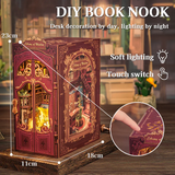 Book Nook Librairie de la Sagesse DIY - 281 pièces et éclairage LED Exemple