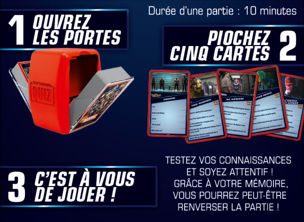Quiz Marvel Top Trumps Boîte Règles