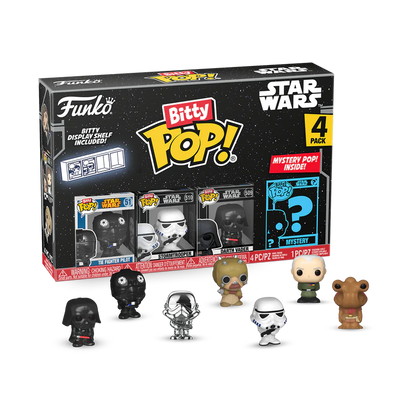 STAR WARS - 4 BITTY POP! PACK - DARTH VADER - STORMTROOPER - FIGHTER PILOT