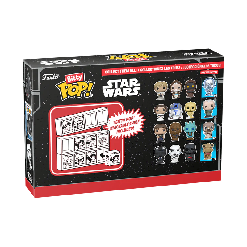 STAR WARS - 4 BITTY POP! PACK - DARTH VADER - STORMTROOPER - FIGHTER PILOT