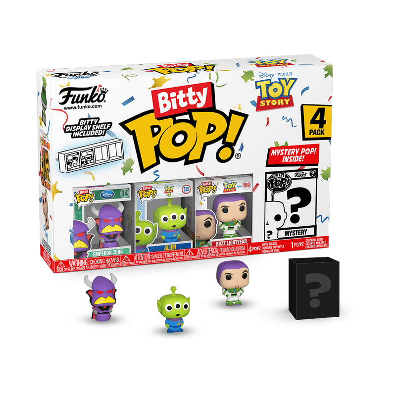 Bitty Pop! Toy Story Lot de 4 - Zurg - Alien - Buzz
