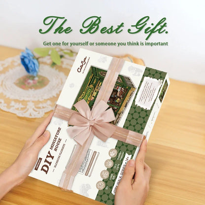 Maison Miniature Fleuriste DIY - 265 pièces et éclairage LED