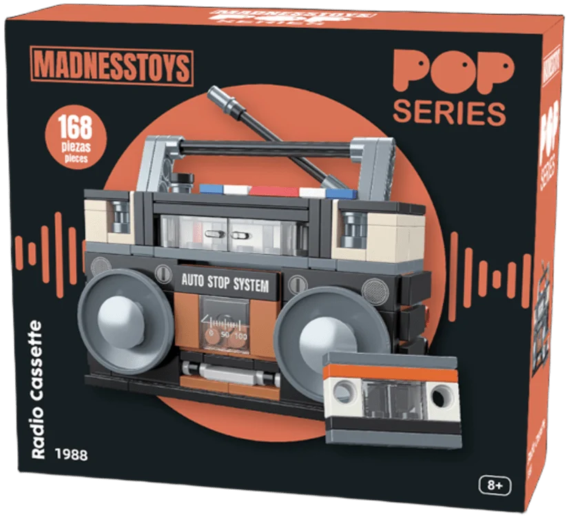 Kit de Construction - Radio-Cassette 1988 Pop Series - 168 pièces