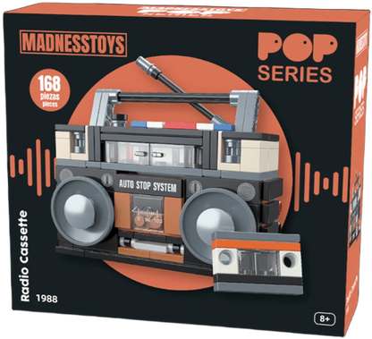 Kit de Construction - Radio-Cassette 1988 Pop Series - 168 pièces