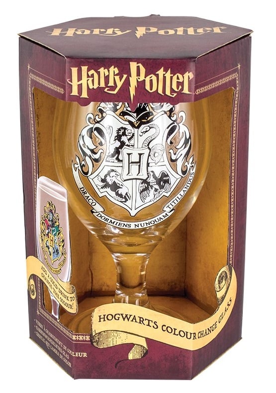 Harry Potter - Verre - Calice Thermo-Réactif avec Blason de Poudlard