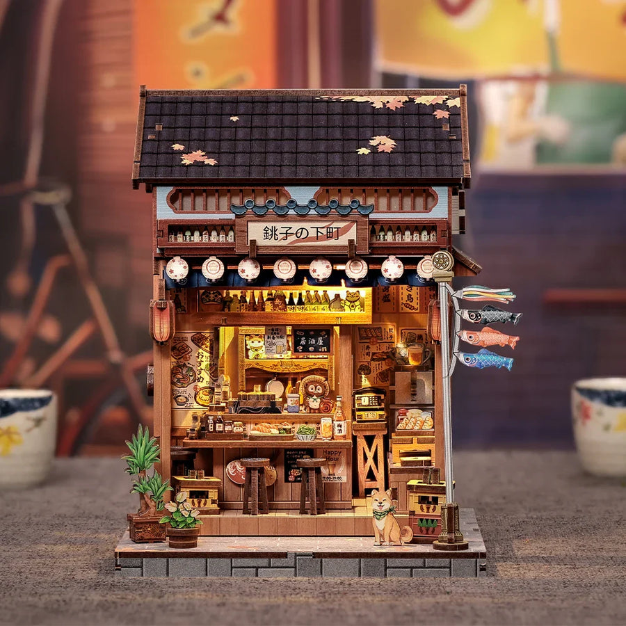Maison Miniature Choshi no Shitamachi DIY - 218 pièces et éclairage LED