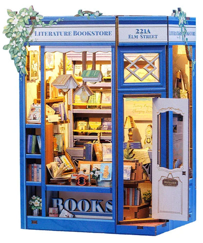 Book Nook Librairie Littéraire DIY - 186 pièces et éclairage LED
