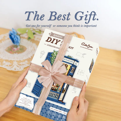 Book Nook Librairie Littéraire DIY - 186 pièces et éclairage LED