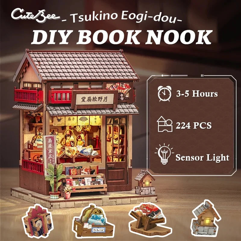 Maison Miniature Tsukino Eogi-Dou DIY - 224 pièces et éclairage LED