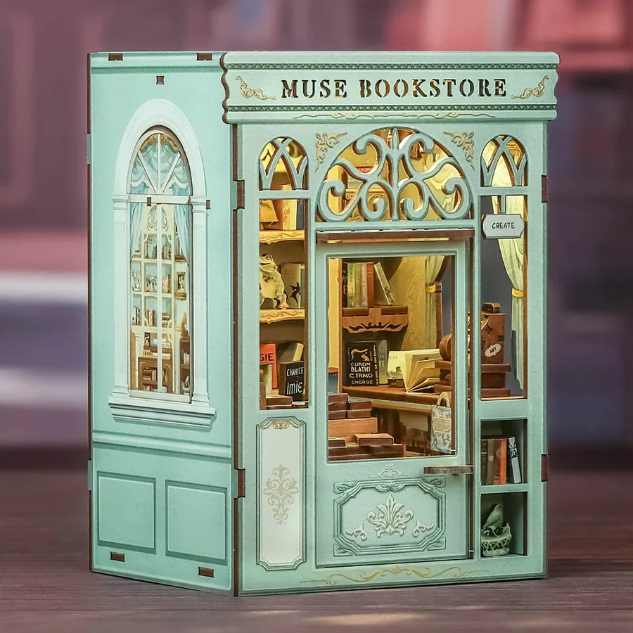 Book Nook Librairie Muse DIY - 201 pièces et éclairage LED