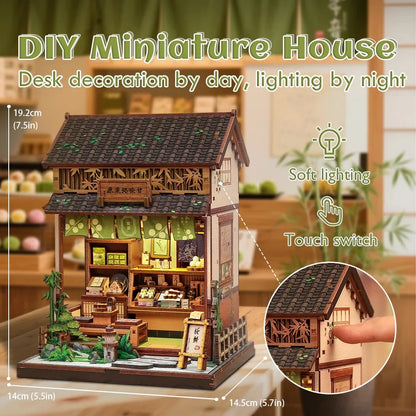 Maison Miniature Kanmi-Dokoro Kurihara DIY - 227 pièces et éclairage LED