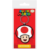 Super Mario - Porte-clés Toad en caoutchouc 6cm - Nintendo