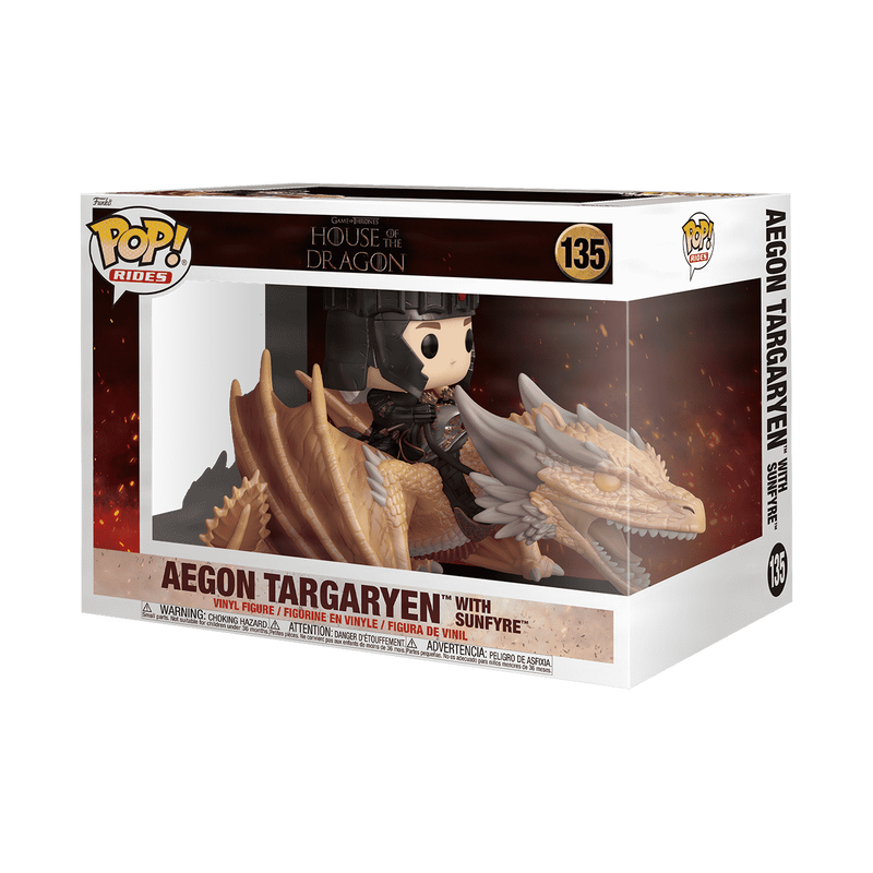 House of the Dragon - Figurine Pop! Rides Aegon avec Feux-du-Soleyl Boîte