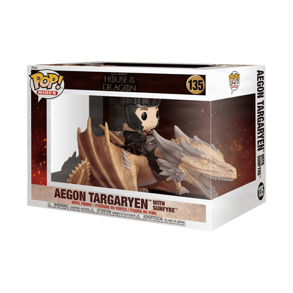 House of the Dragon - Figurine Pop! Rides Aegon avec Feux-du-Soleyl Boîte