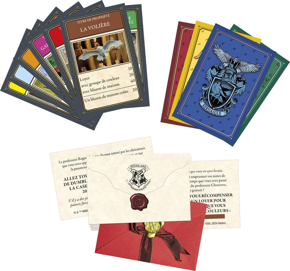 Monopoly Harry Potter Hasbro Cartes
