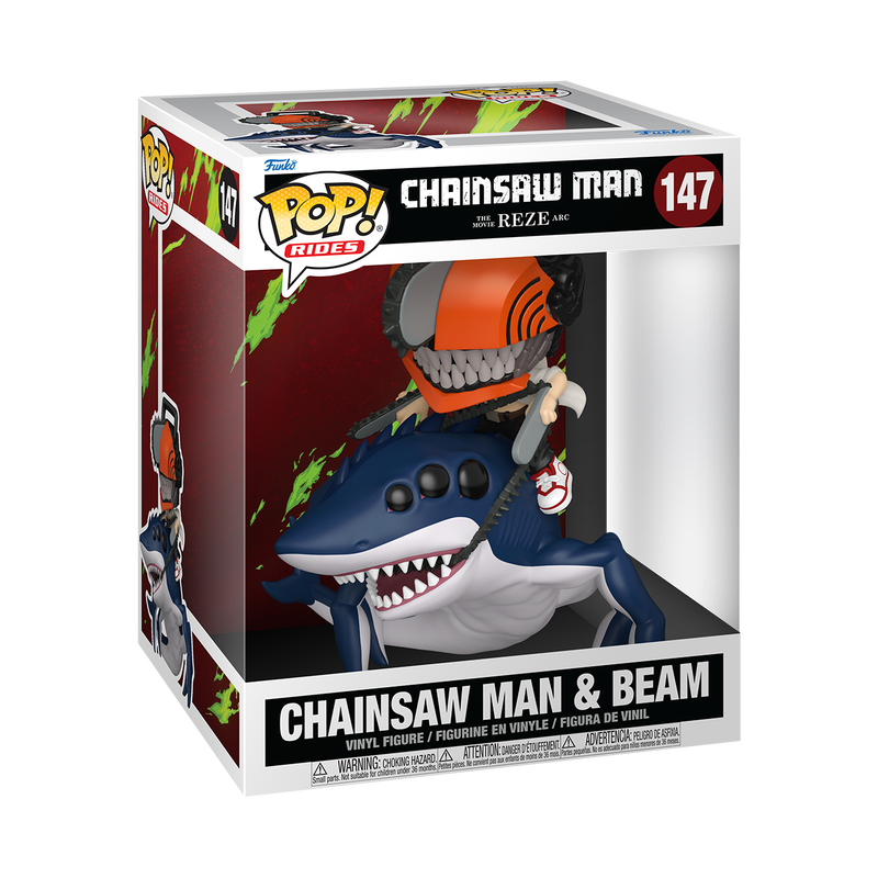 Chainsaw Man Reze - Figurine Pop! Ride Deluxe Chainsaw Man & Beam N°147