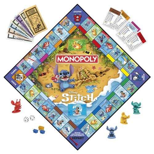 Hasbro - Jeu de Société Monopoly Stitch - Plateau