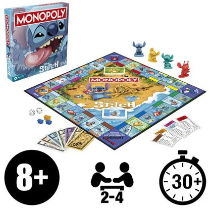 Hasbro - Jeu de Société Monopoly Stitch - Plateau
