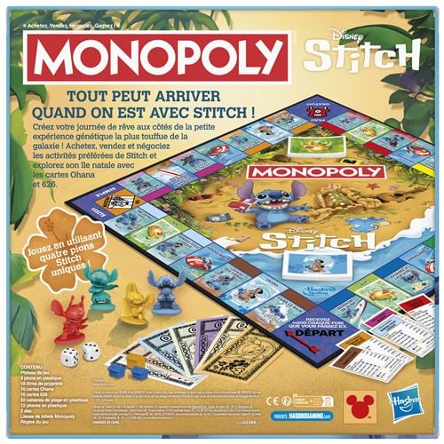 Hasbro - Jeu de Société Monopoly Stitch - Boîte