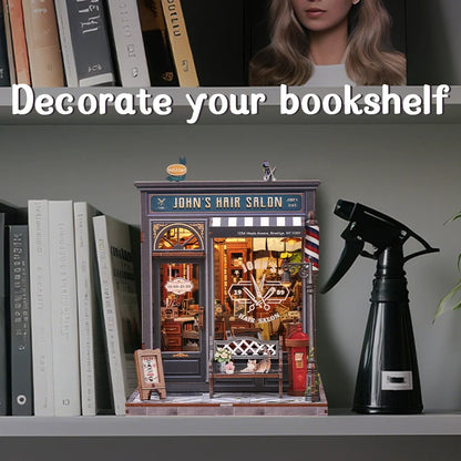 Maison Miniature Salon de Coiffure John DIY - 210 pièces et éclairage LED