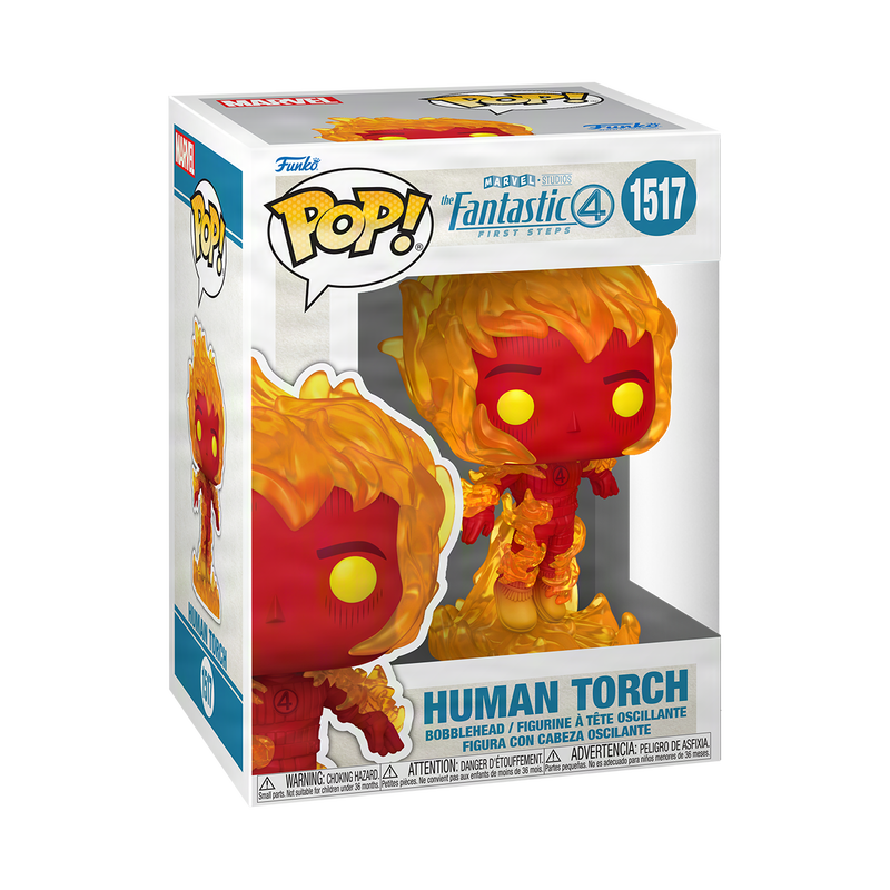 Marvel - Figurine Funko Pop! La Torche Humaine N°1517 Boîte