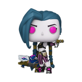 Figurine Funko Pop Arcane Jinx N°1602 - Vinyle 10cm - Cheveux bleus iconiques - League of Legends collector