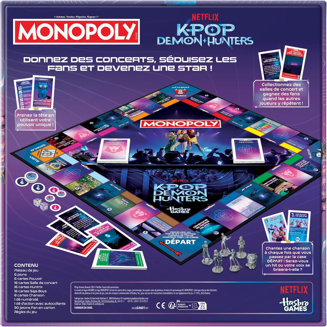 Monopoly KPop Demon Hunters - Hasbro Français