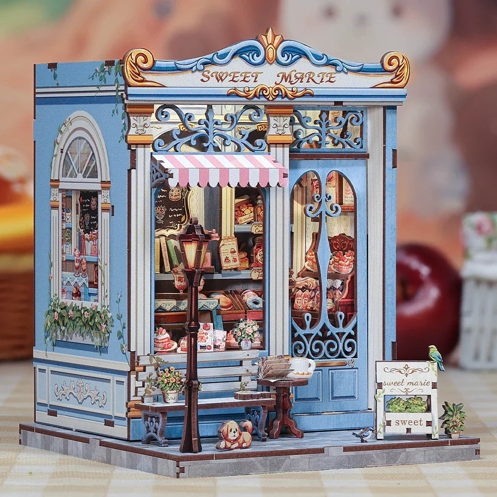 Maison Miniature Sweet Marie DIY - 242 pièces et éclairage LED