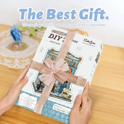 Maison Miniature Sweet Marie DIY - 242 pièces et éclairage LED