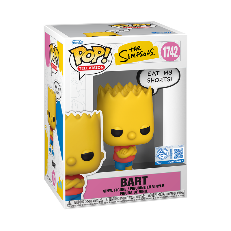 Les Simpson - Figurine Pop! Bart (Eat My Shorts!) N°1742