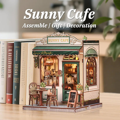 Maison Miniature Café Sunny DIY - 233 pièces et éclairage LED