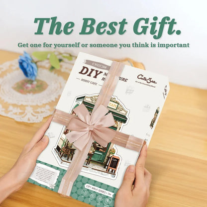 Maison Miniature Café Sunny DIY - 233 pièces et éclairage LED