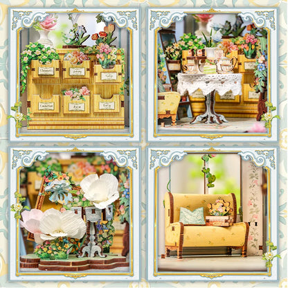 Maison Miniature Maison des Fleurs Windsor DIY - 235 pièces et éclairage LED