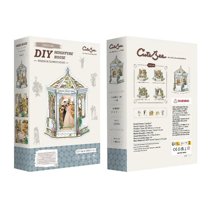 Maison Miniature Maison des Fleurs Windsor DIY - 235 pièces et éclairage LED