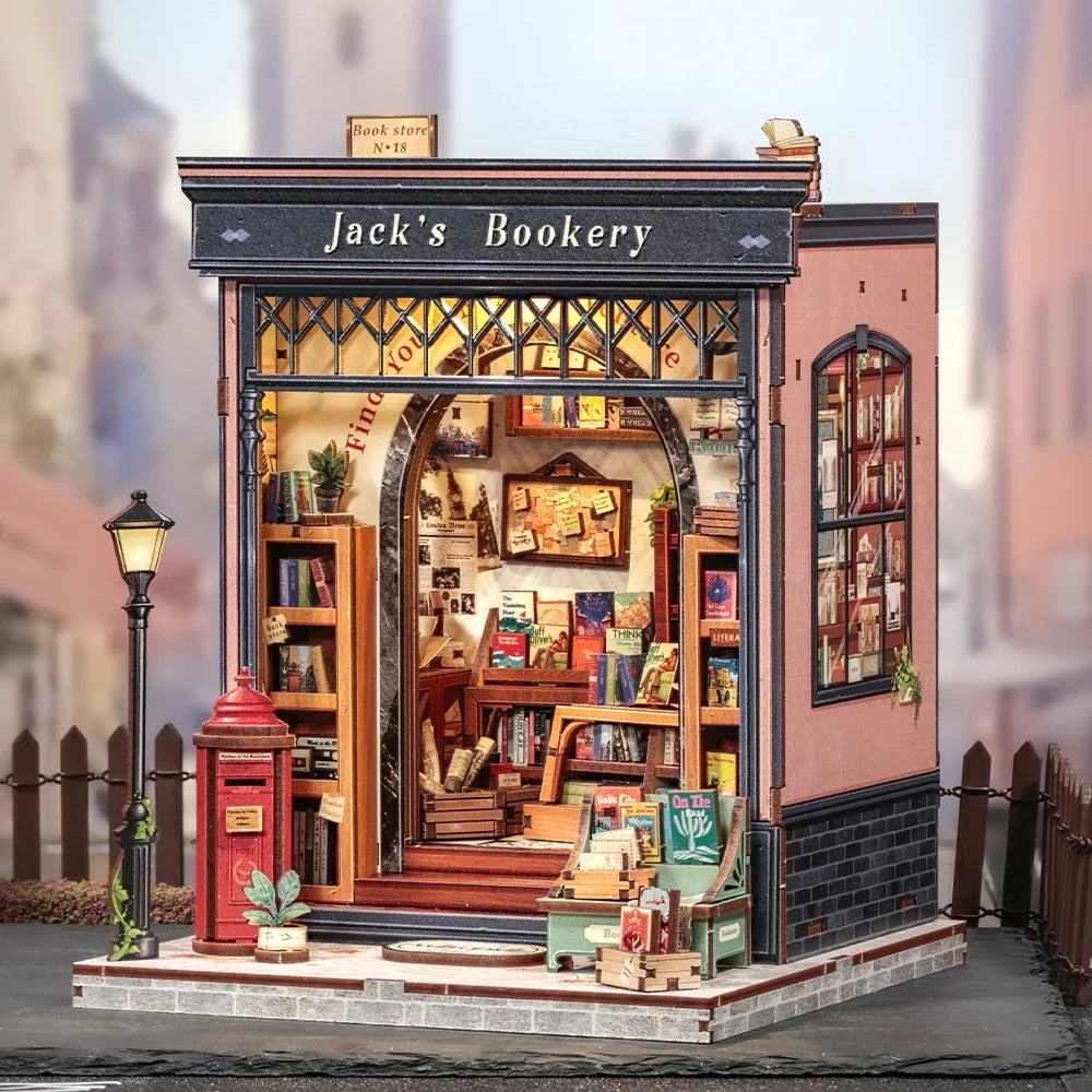 Maison Miniature La Librairie de Jack DIY - 330 pièces et éclairage LED