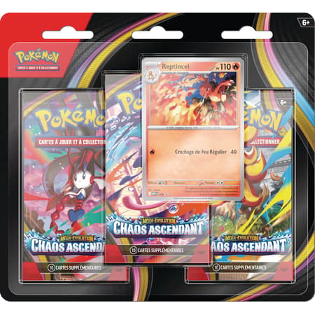 Pokémon - Blister 3 Boosters Chaos Ascendant ME 04 - FR