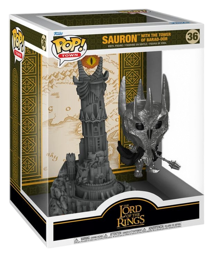 Le Seigneur des Anneaux - Figurine Pop! Town Sauron avec la tour de Barad-Dur N°36