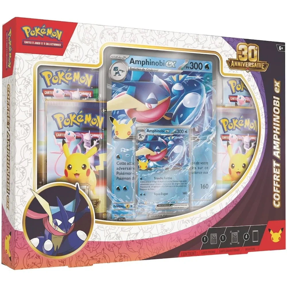Pokémon - Coffret Amphinobi-ex 30ème Anniversaire 4 Boosters - FR