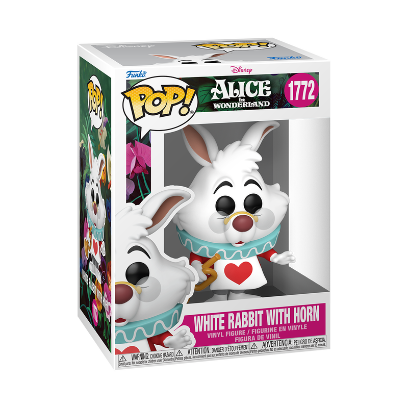 Alice au Pays des Merveilles - Figurine Pop! Lapin Blanc avec trompette N°1772 - figurine en boîte