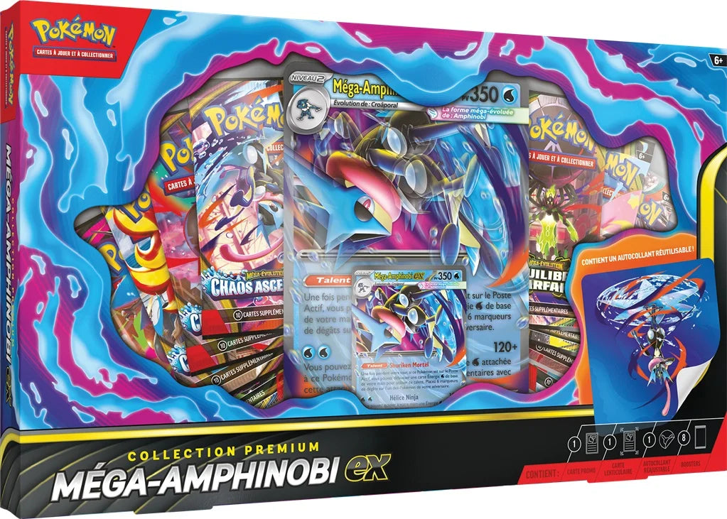 Pokémon - Coffret Collection Premium Méga-Amphinobi-ex 8 Boosters - FR