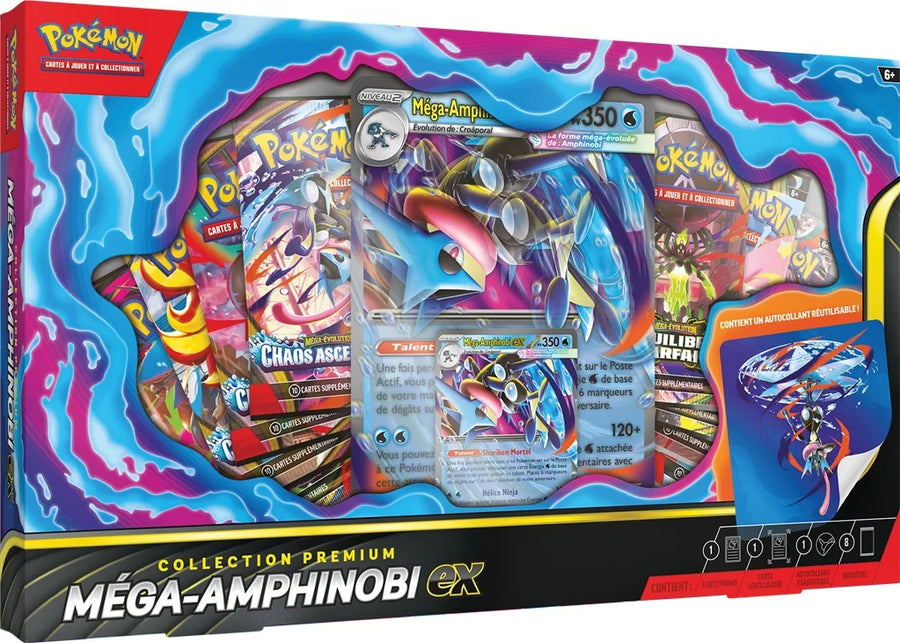 Pokémon - Coffret Collection Premium Méga-Amphinobi-ex 8 Boosters - FR