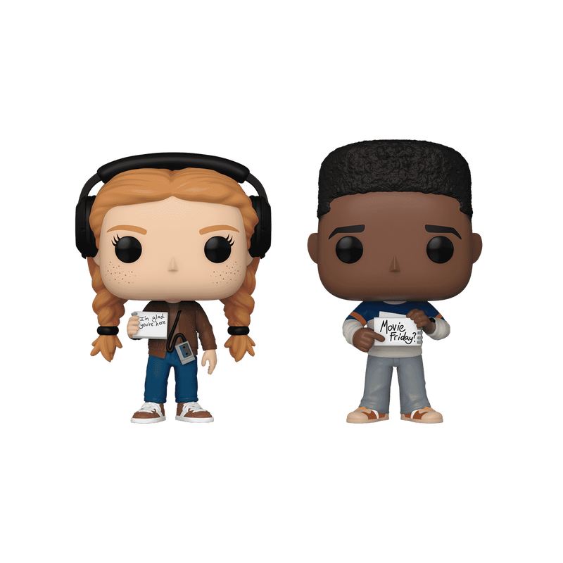 Stranger Things - Pack de 2 Figurines Pop! Max et Lucas Saison 4 — figurine seule, fond transparent