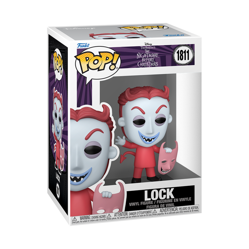 L’Étrange Noël de Monsieur Jack - Figurine Pop! Am (Lock) N°1811 — boîte seule, fond transparent