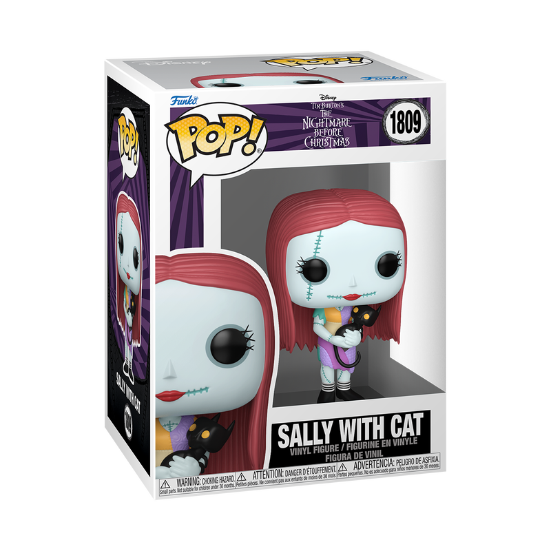 L’Étrange Noël de Monsieur Jack - Figurine Pop! Sally avec Chat N°1809 — boîte seule, fond transparent