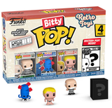 Retro Toys - Lot de 4 Bitty Pop! Mr. Monopoly - Barrel of Monkeys - Stretch Armstrong