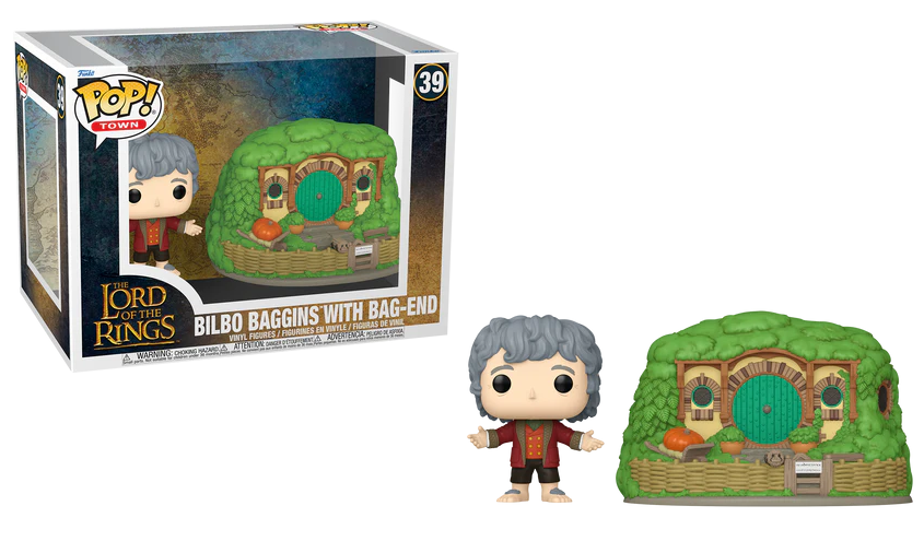 Le Seigneur des Anneaux - Figurine Pop! Town Bilbon Sacquet avec Cul-de-Sac N°39