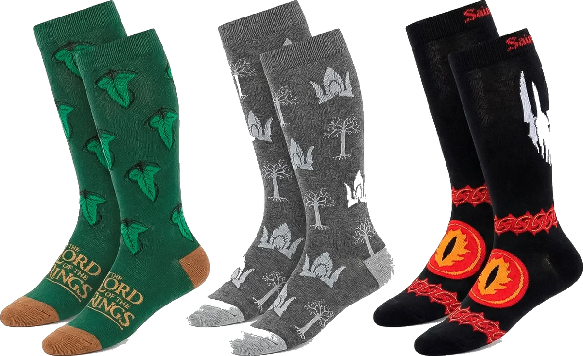 Le Seigneur des Anneaux - Pack de 3 Paires de Chaussettes - Taille 38-45 — produit sans boîte